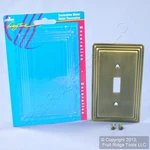 Leviton 89601-STB Brushed Brass Metal 1-GANG Cover Wall Switchplate. Fixed Price $5.50.