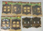 Vintage Lot Of 8 Amerock Carriage House Duplex Switch Plate Outlet Metal Covers. Fixed Price $59.50.
