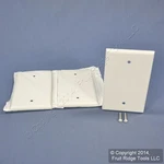 3 Leviton White 1-GANG Blank Midway Box Mount Wallplate Plastic Covers 80514-W. Fixed Price $8.87.
