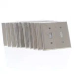 10 Cooper Antimicrobial Stainless Steel Switch Cover Toggle Wallplates AH93072AM. Fixed Price $37.99.