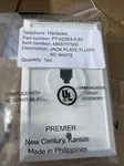 150-PREMIER PT-625B4-6-85 Modular Jack Plate 6C White (sb). Fixed Price $150.00.