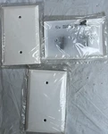 Mulberry 86851- Gang Oversized Blank White Painted Metal Wallplate-lot Of 3. Fixed Price $13.97.