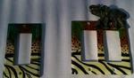 Leviton Safari Light Switch Cover Set Elephant Zebra Leopard Decor. Fixed Price $24.99.