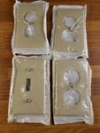 Leviton Ivory Duplex Outlet Cover Wallplates (3) & (1) Lightswitch. Fixed Price $6.99.