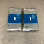 2 Lutron Switch Single Pole Push / Off Q-1PSH-WH Qoto Cream New Old Stock. Fixed Price $19.97.