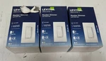 3PK Leviton Decora 600W SINGLE-POLE/3-WAY Rocker Slide Dimmer,white. Fixed Price $41.99.