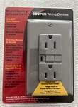 Cooper Wiring VGF15GY-K Shocksentry 15-AMP, 2-POLE, 3-WIRE,125-VOLT, Duplex New. Fixed Price $7.99.