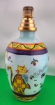Rare Calico Cats Oil Lamp Qwa Art Reverse Painted Signed Jim Shore (no Cover). Fixed Price $119.88.