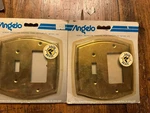 Two Vintage Brass Classic Double Duplex Outlet Switch Plate Nos. Fixed Price $19.99.