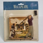 Wallplate 2-GANG Double Light Switch Cover 3-D Golf Figi Decor Hand Painted New!. Fixed Price $21.08.