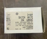10 Pack Ge 3 Way Switch 15A 120VAC White. Fixed Price $25.00.