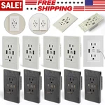 Dual Usb Port Wall Socket Charger 15A Power Receptacle Outlet Plate Panel Lot. Fixed Price $33.55.