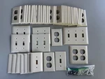 Lot Of Vintage Sierra Electric Ribbed Outlet & Light Switch Covers Plates. Fixed Price $84.99.
