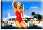 Water Skating Sexy Blonde Pinup Girl Light Switch Outlet Wall Plates Room Decor. Fixed Price $24.99.