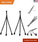 Robust 2 Pack Of 10.6" Pwm Fan Extension Cables - Braided For Clean Pc Builds. Fixed Price $8.99.