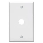 5PC Leviton 88017 Phone/cable Wallplate, 1-GANG, .625" Hole, Thermoset, Whi. Fixed Price $19.16.