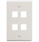 ICC-IC107F04WH Faceplate- Flat- 1-GANG- 4-PORT- White. Fixed Price $8.88.