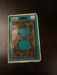 Vintage Edmar Creations Brass Ornate Double Toggle Light Switch Plate Cover Nos. Fixed Price $9.95.