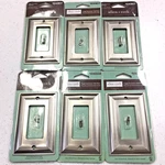Allen + Roth Single Decorator Wall Plate 0143334 6PC Lot Satin Nickel Finish. Fixed Price $48.99.