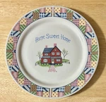 Vintage Home Sweet Plate Quilt Cottage Country Euc. Fixed Price $11.99.