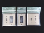 Set Of 3 Questech Cast Stone Switch Plates. New Old Stock.. Fixed Price $38.00.