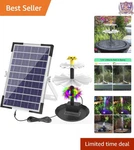 Solar Pump Fountain Kit With Led Lighting, Battery, Water Filter For Garden. Fixed Price $54.99.