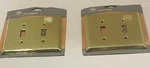 2-SWITCH Wall Ge Decorator Brass Plated Steel Screws Included Ul- Set Of. Fixed Price $12.00.