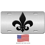 Fleur-de-lis Vanity License Plate Car Truck Suv Tag Black And Grey. Fixed Price $16.95.