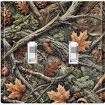 Metal Light Switch Outlet Cover Wall Plate Forest Woods Moss Camouflage FOS153. Fixed Price $13.49.