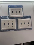 Brainerd Triple Toggle Switch Wall Plate White Gloss Plastic Lot Of 3. Fixed Price $14.99.
