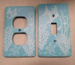 Wall Plate Switch & Outlet Covers Undersea Poly-resin Beach Ocean Nautical. Fixed Price $8.95.