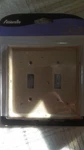 Amerelle Decro Two Toggle Light Wallplate Cover Beige Stone. Fixed Price $5.25.