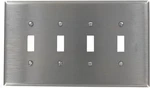 4-GANG Toggle Switch Wallplate, Oversized, Non-magnetic Stainless Steel, 84112-4. Fixed Price $42.99.
