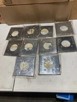 QTY=10 68 Box 2-GANG Power Outlet 5/32 Hole Chrome Wall Plate Cover *260. Fixed Price $35.00.