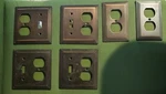 Amertac Brass Wall Plate Lot, 6 Pieces, TOGGLE/1 Duplex Combo Covers, Vintage. Fixed Price $44.99.
