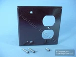 Leviton Brown 2G Duplex Outlet Receptacle Cover Box Mount Blank Wallplate 85008. Fixed Price $8.54.
