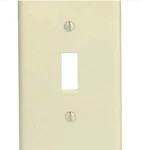 Leviton Ivory Gang Thermoset Plastic Toggle Wall Plate 10-PACK. Fixed Price $8.49.