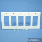 Leviton 80423-W White 5-GANG Decora Gfci Gfi Standard Plastic Wallplate Cover. Fixed Price $5.12.