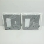 Leviton 2-GANG Toggle / Gfci Block Wall Plate Cover Gray Lot Of #006-80405. Fixed Price $9.75.