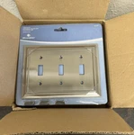 Brainerd Architectural 3-GANG Standard Toggle Wall Plate, Satin Nickel Lot Of 5. Fixed Price $29.99.