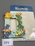 Figi New Old Stock Hand Painted Tropical Fish Wallplate With Screws. Fixed Price $15.51.