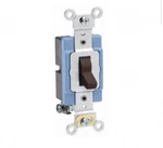 (set Of 5) Leviton 1201-2 Brown Single Pole Industrial Toggle Switch 15 Amp. Fixed Price $30.79.
