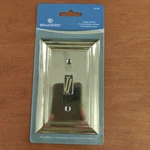 Plated Bright Brass Gold 1 Gang Single Toggle Light Switch Beveled Wallplate. Fixed Price $9.99.