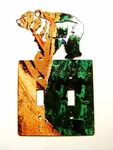 Bear Double Light Switch Cover Plate By Steel Images Usa 022515U. Fixed Price $19.59.