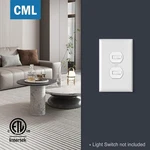 Cml Oversized Duplex Outlet Covers, 6 Pack Jumbo Electrical Wall Plate, 1. Fixed Price $19.95.