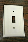Vintage Sierra Ivory Stripe Rib 1-GANG Toggle Light Switch Wall Plate New 92071. Fixed Price $6.95.