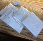Lot Of 5 2137W Box 2-GANG Blank Plate, White. Fixed Price $12.00.