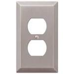 Amerelle Century Brushed Nickel 1 Gang Stamped Steel Duplex Wall Plate. Fixed Price $8.95.