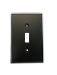 Hearth & Hand Matte Ebony Border Single Switch Wall Plate Cover 2 Pack. Fixed Price $13.65.