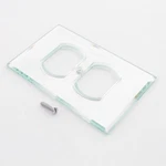 Creative Accents 9MC108 Glass Mirror 1-GANG Duplex Outlet Wallplate Cover. Fixed Price $12.34.